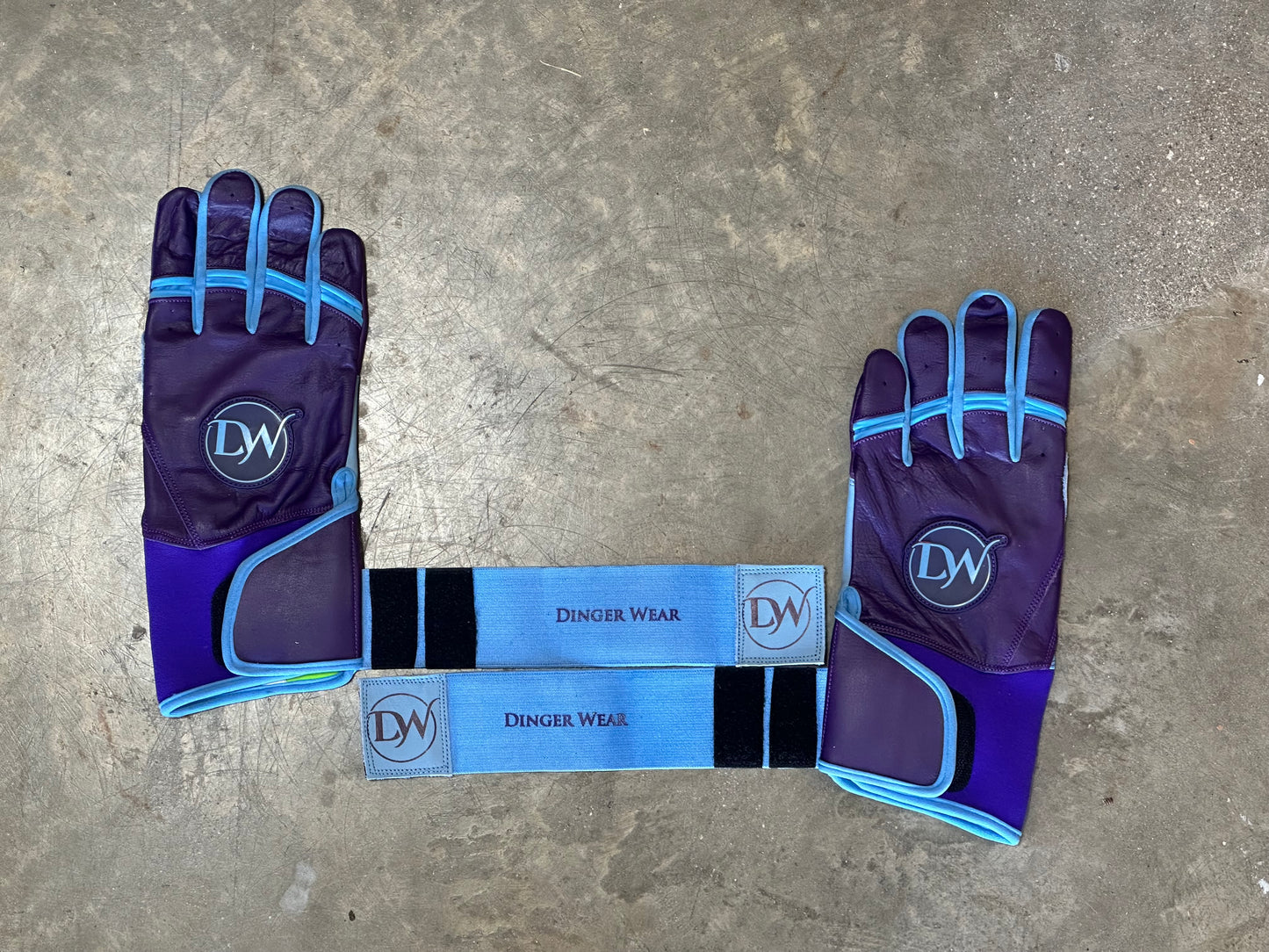 PURPLE/BABY BLUE Batting Glove