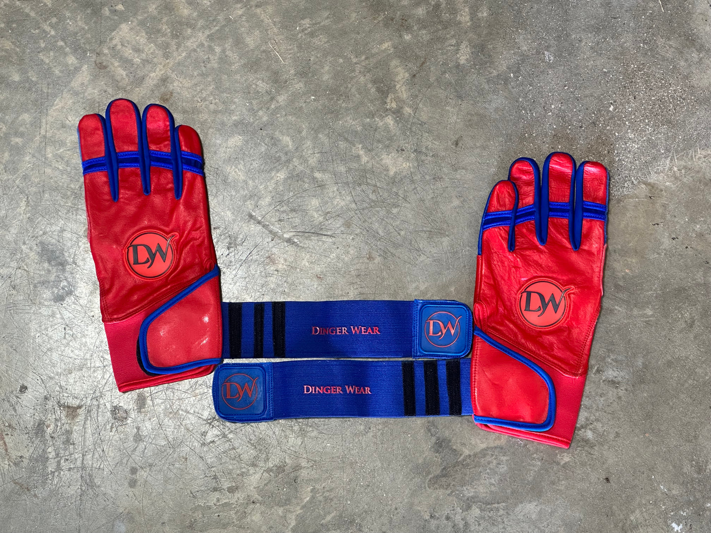 RED/ROYAL BLUE Batting Glove