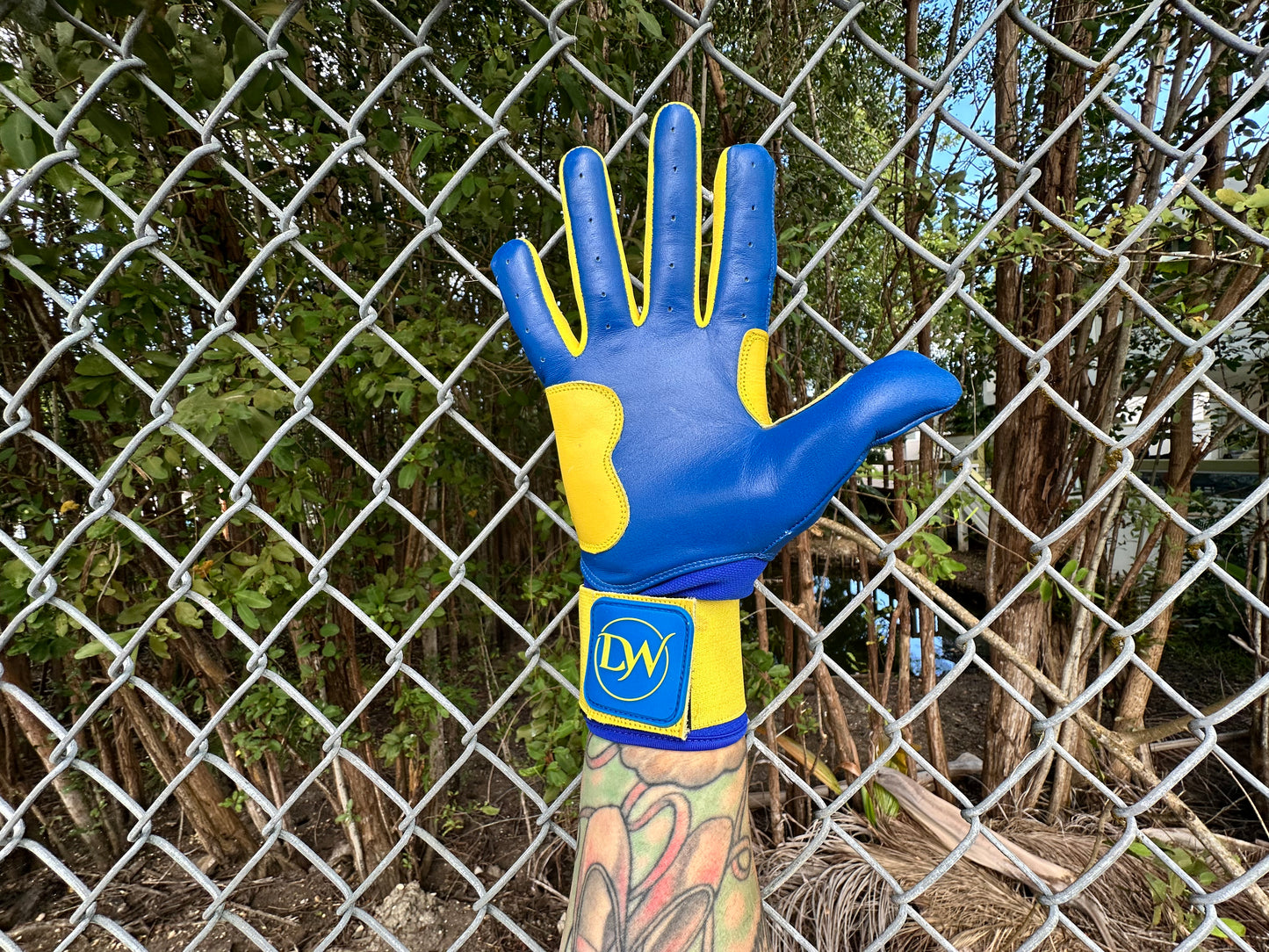 ROYAL BLUE/YELLOW Batting Glove