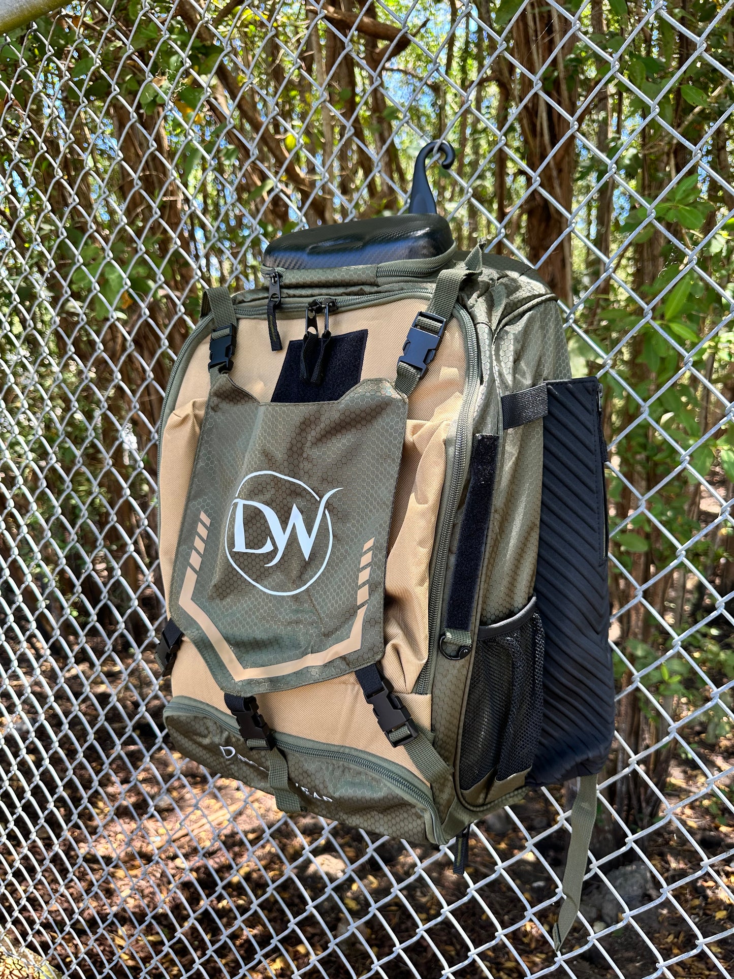 Large Dark Green/Beige