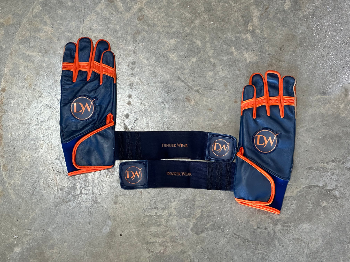 NAVY BLUE/ORANGE Batting Glove