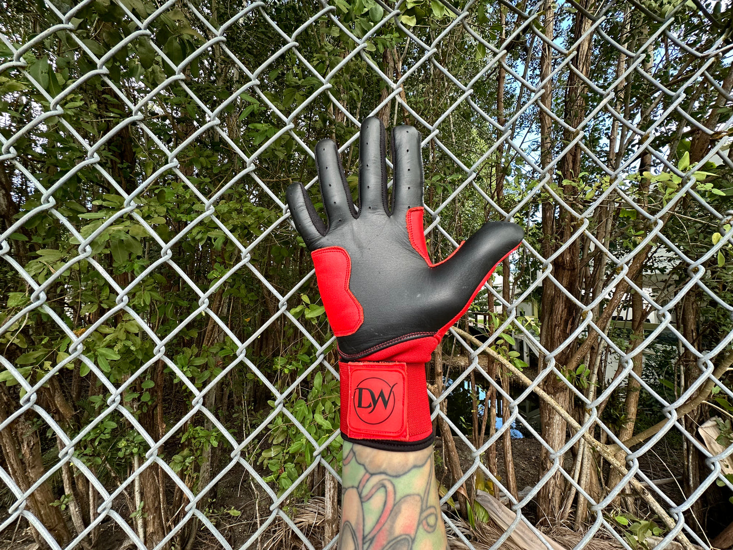 RED/BLACK Batting Glove