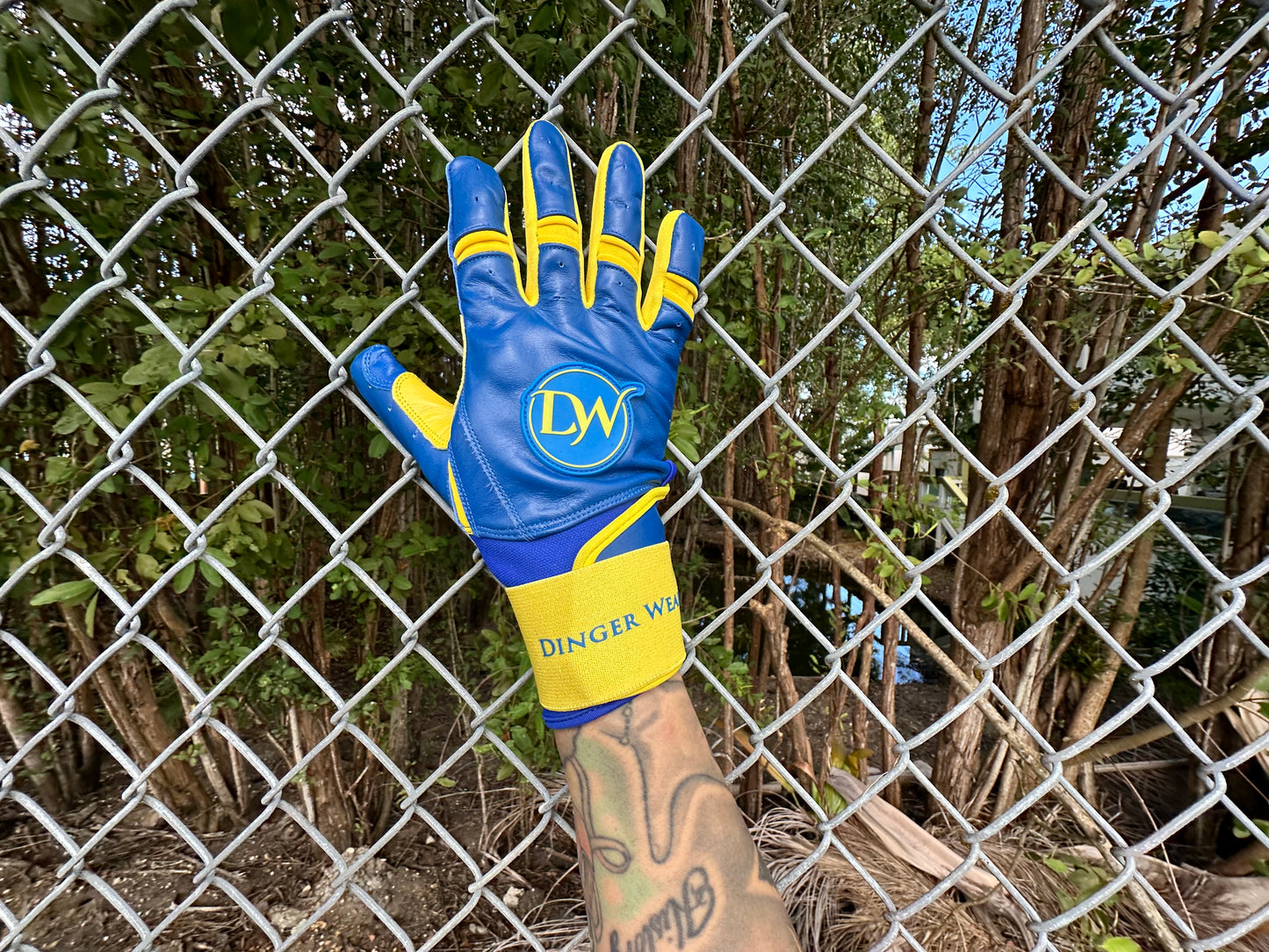 ROYAL BLUE/YELLOW Batting Glove