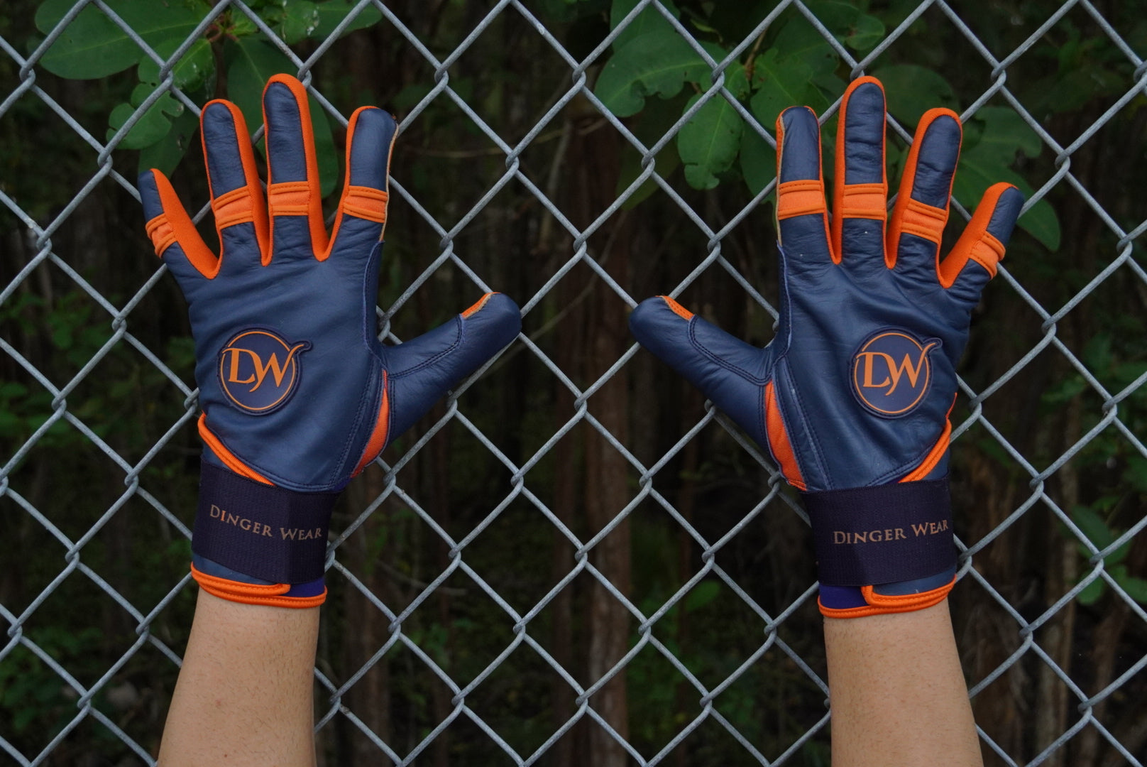 NAVY BLUE ORANGE Batting Glove