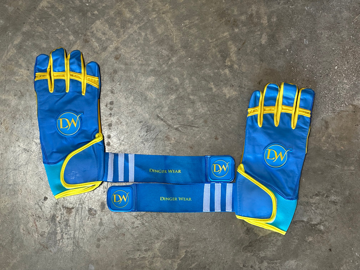 BABY BLUE/YELLOW Batting Glove