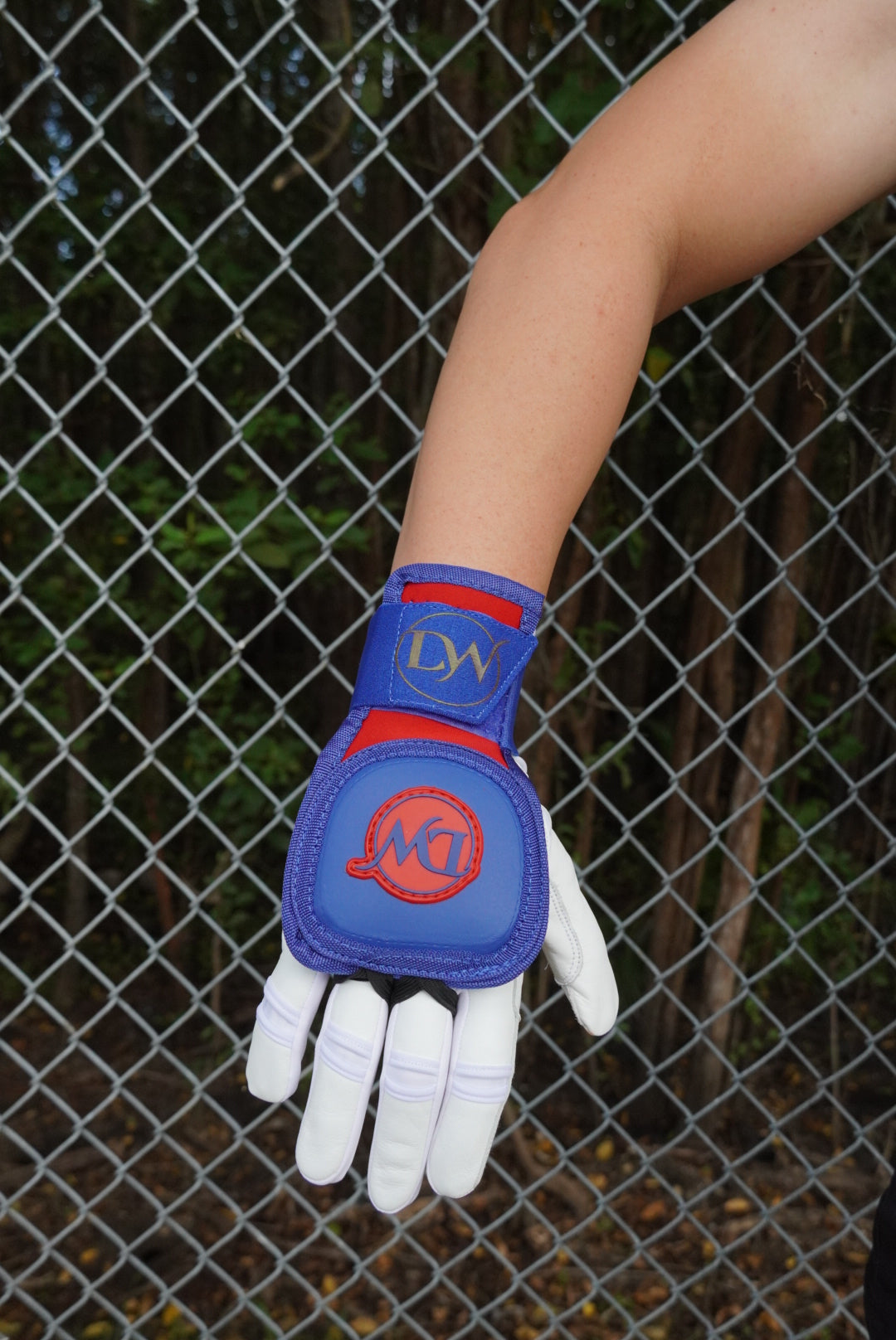 Protector de Mano Azul Royal/Rojo