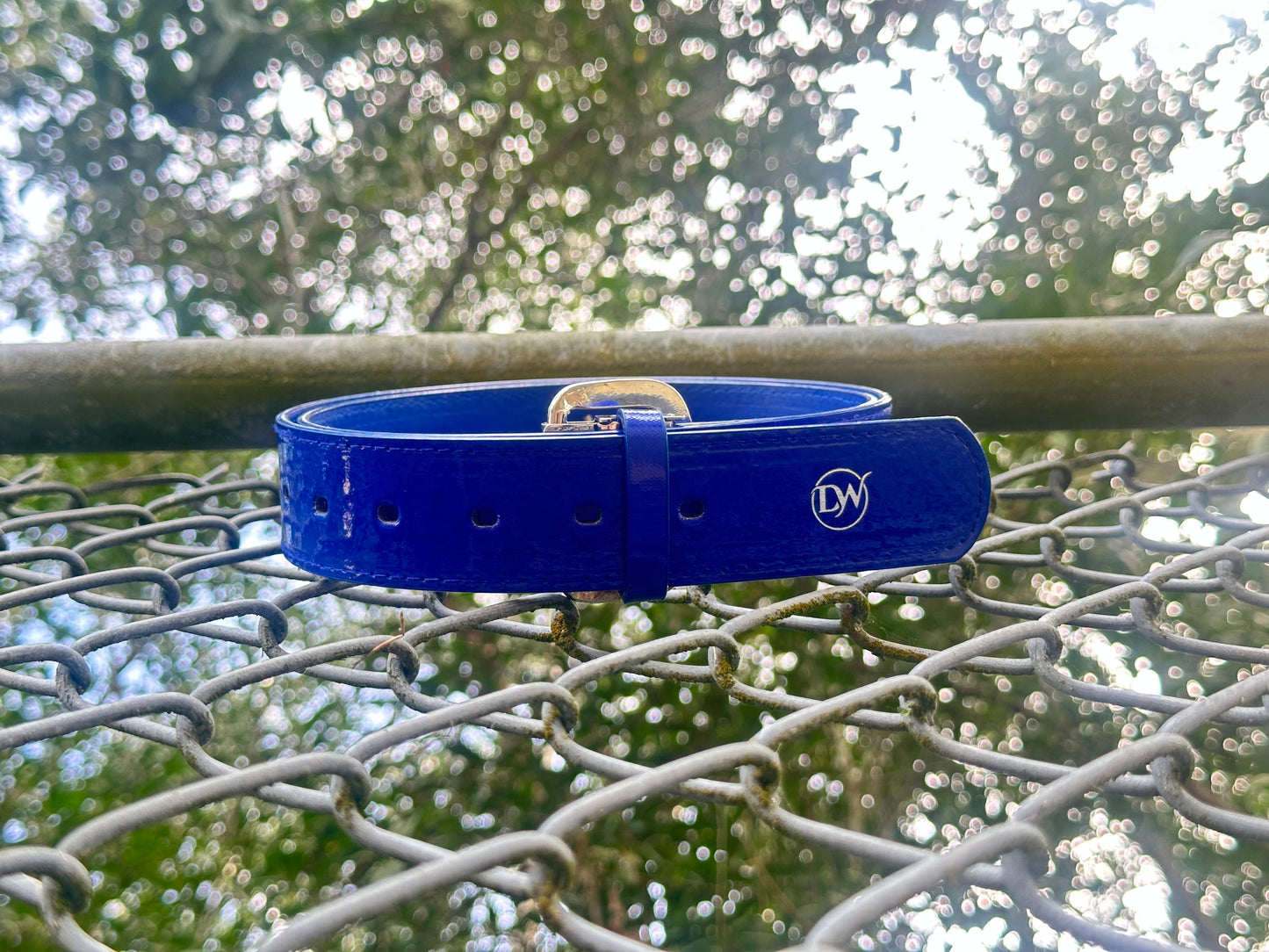 Correa de Cuero Azul Royal