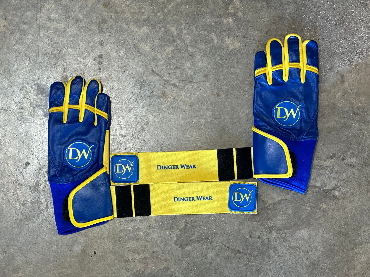 ROYAL BLUE/YELLOW Batting Glove