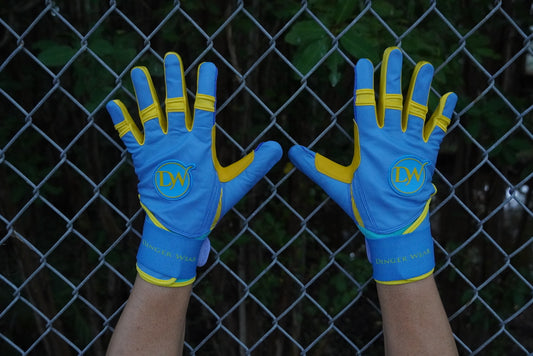 BABY BLUE/YELLOW  Batting Glove