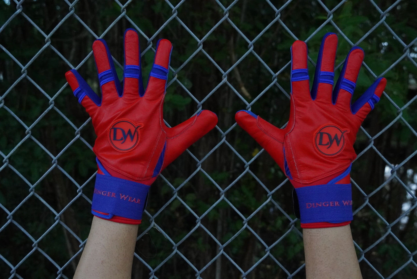 RED/ROYAL BLUE Batting Gloves