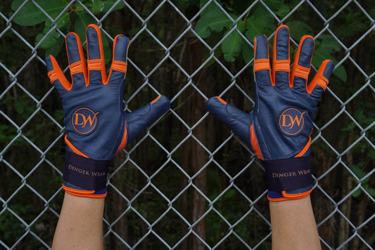 NAVY BLUE/ORANGE Batting Glove